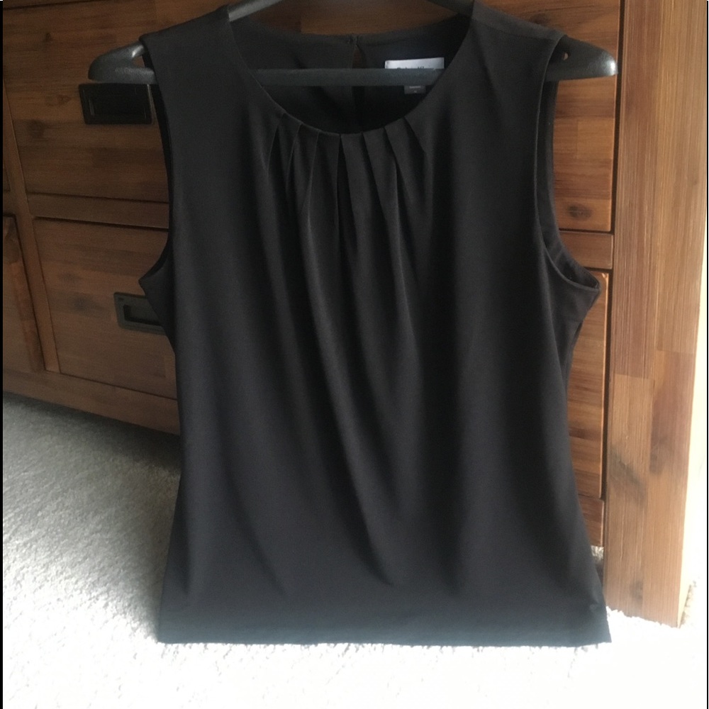 Calvin Klein Black Sleeveless Blouse